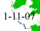 Satellite tracker dated 1st November 2007