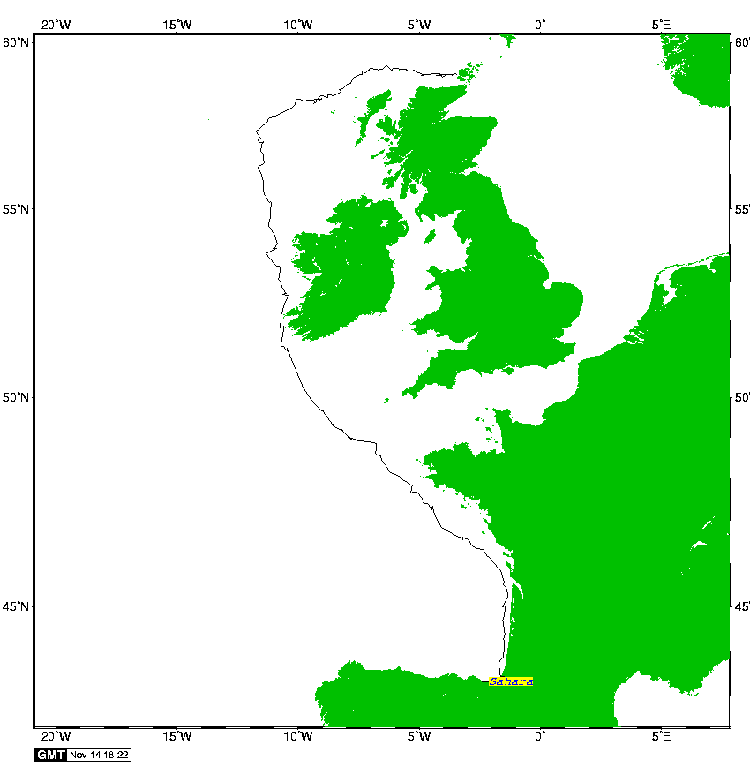 Satellite tracking of Sahara - 14th November 2007