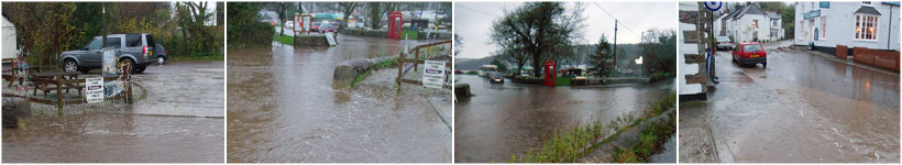 Gweek village flooded on 24th November 2012