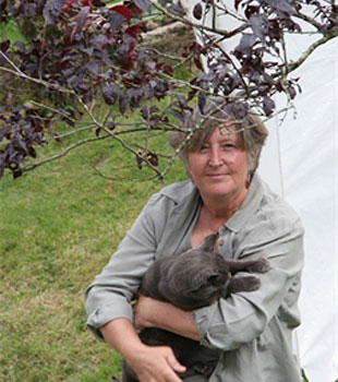 Christine Butterworth with her cat