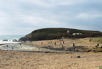 beach clean on 14th January 2018