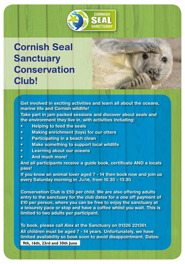 Every saturday in March 2018 will be running the Conservation club for 8 - 14 year olds!