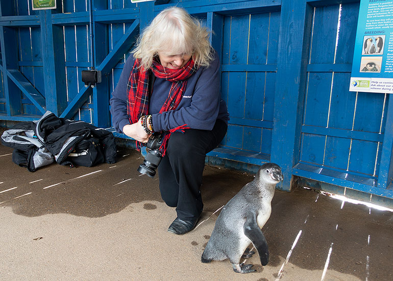 Joyce (Media Team) with Squidge