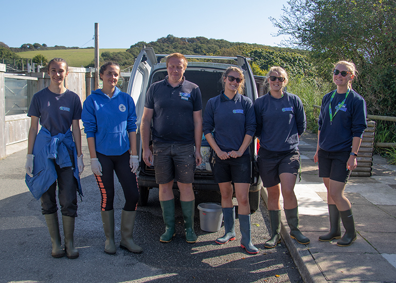 Some of the fabulous Animal Care team and volunteers!