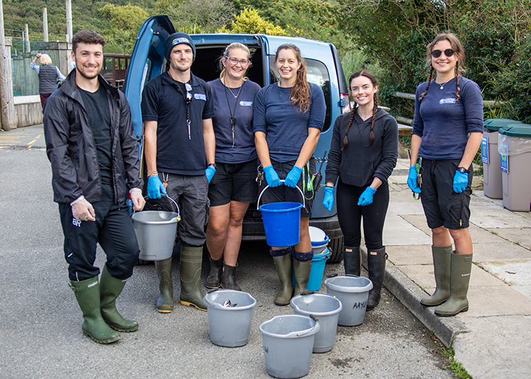 Some of the Animal Care Team