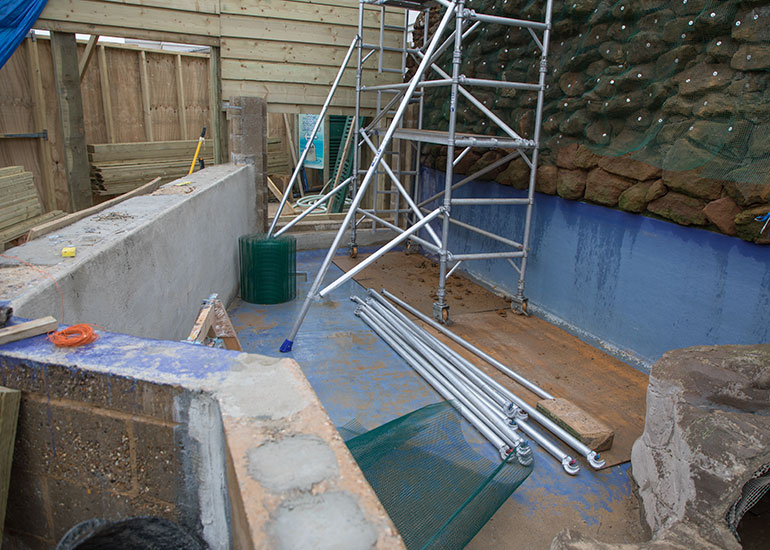 Penguin Exhibit Refurbishment - photo taken on 20th January 2018