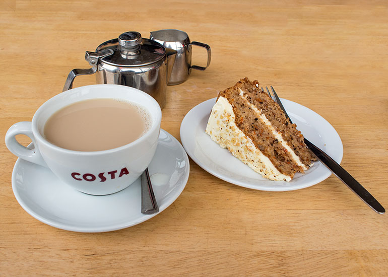Tea and cake in the Coffee Shop