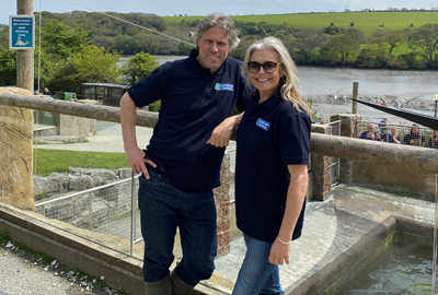 John and Melanie Bishop pay the Cornish Seal Sanctuary a visit