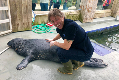 John and Melanie Bishop pay the Cornish Seal Sanctuary a visit
