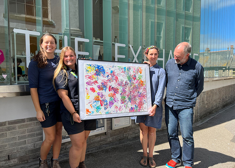 Penguin debuts painting in art gallery in UK first