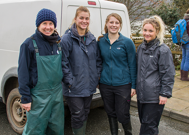 Tamara with some of the volunteers and work experiences