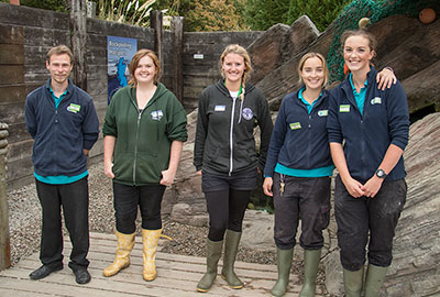 Volunteers and Members of the Animal Care Team