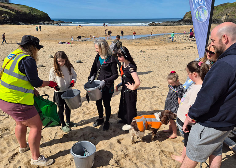 Beach Clean at Poldhu cove