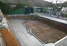 First layer of concrete - photo taken on 26th February 2007