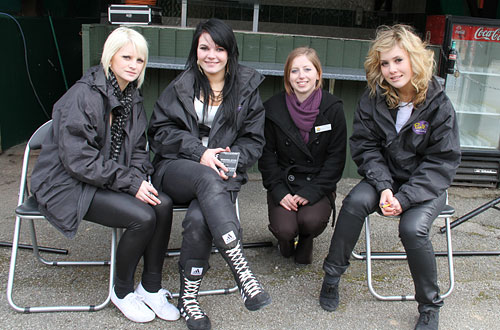 Pirate FM's girlband 'Eden' with our Marketing Coordinator Laura