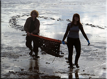 Staff getting very muddy for the rescue of Robbie!