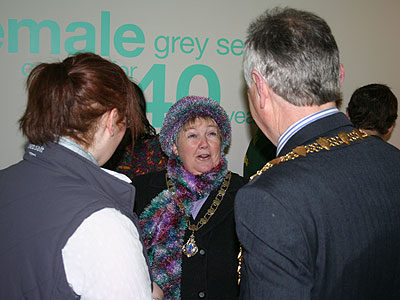 Sarah Vine, the Sanctuary' Attractions Manager, with Mayor and Mayoress of Helston during the official opening of the Seal Rescue Centre