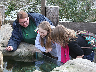 Sam with visitors at the Cornish Coast Experience