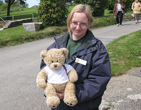Rachael our Adoptions/Fundraising Coordinator with Travelling Ted
